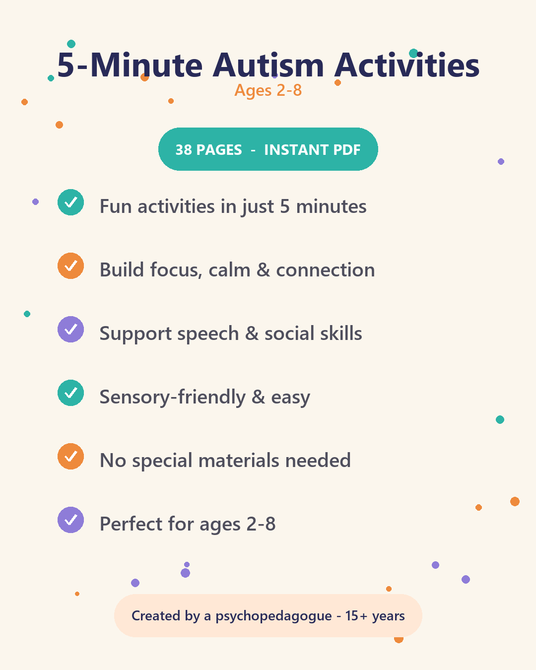 5-Minute Autism Activities| Ages: 2-8 years - Happy Smart Kids Library5-Minute Autism Activities| Ages: 2-8 yearsHappy Smart Kids Library