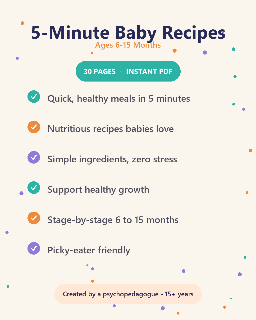5 Minutes Baby Recipes| 6-15 Months - Happy Smart Kids Library5 Minutes Baby Recipes| 6-15 MonthsHappy Smart Kids Library