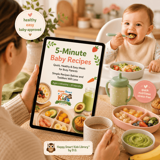 5 Minutes Baby Recipes| 6-15 Months - Happy Smart Kids Library5 Minutes Baby Recipes| 6-15 MonthsHappy Smart Kids Library