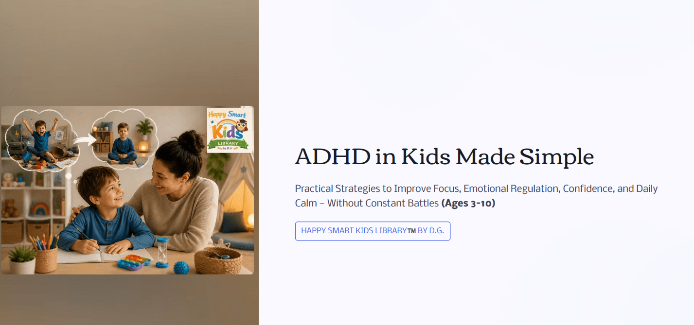 ADHD in Kids Made Simple | Ages: 3-7 years - Happy Smart Kids LibraryADHD in Kids Made Simple | Ages: 3-7 yearsHappy Smart Kids Library
