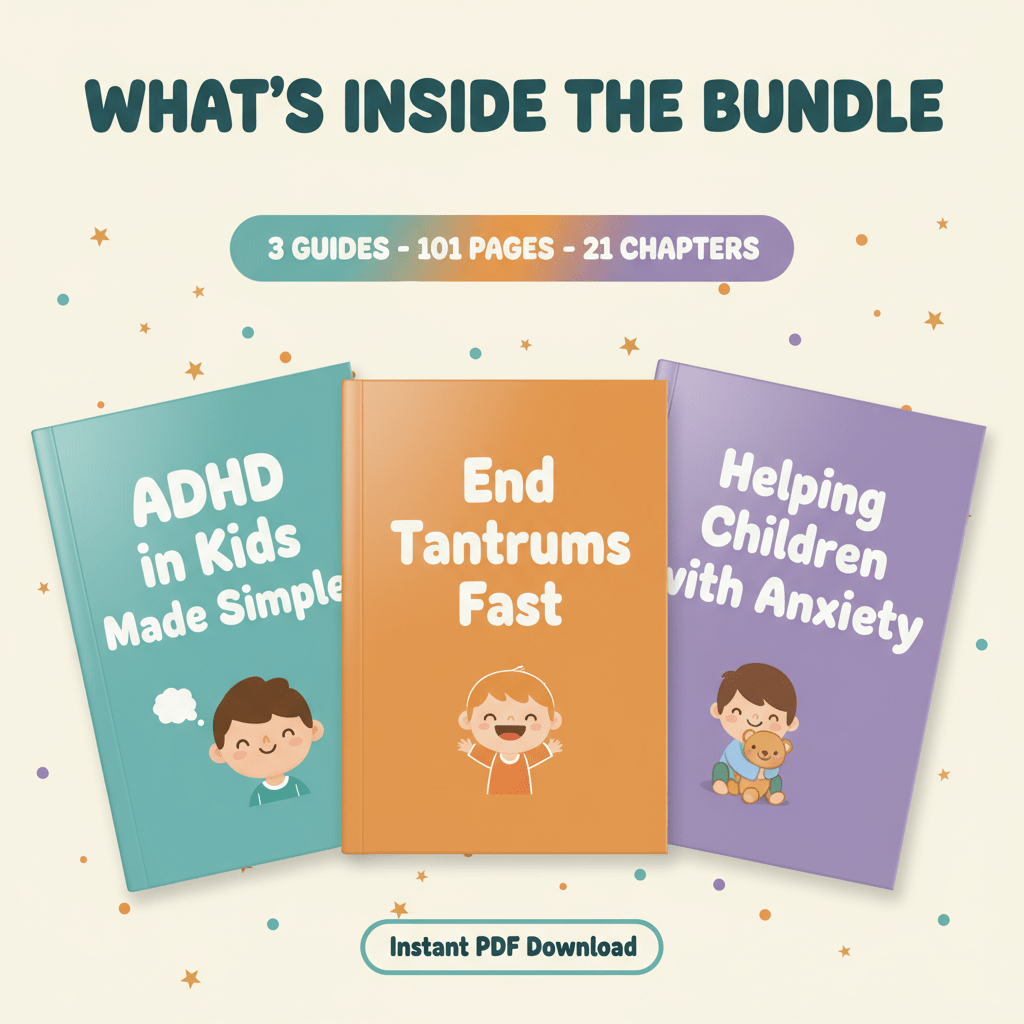 The Calm & Connected Child Bundle — ADHD + Tantrums + Anxiety - Happy Smart Kids LibraryThe Calm & Connected Child Bundle — ADHD + Tantrums + AnxietyHappy Smart Kids Library