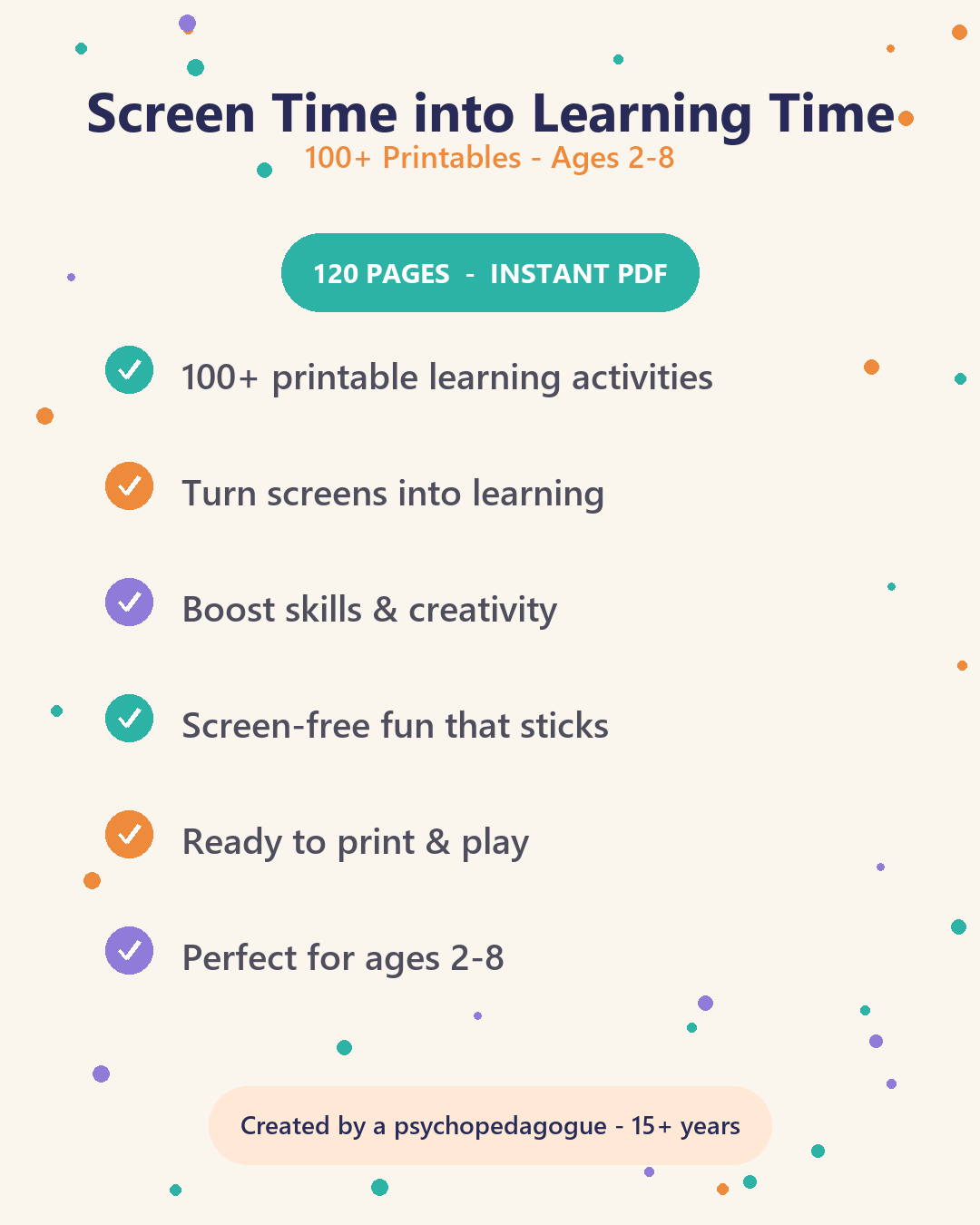 Transform Screen Time into Learning Time – 100+ Printable Activities for Kids (Ages 2–8) - Happy Smart Kids LibraryTransform Screen Time into Learning Time – 100+ Printable Activities for Kids (Ages 2–8)Happy Smart Kids Library